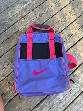 Vintage Nike Purple and Hot Pink Tote Backpack